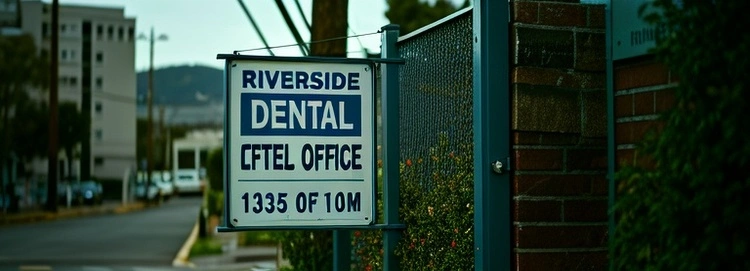 Riverside Dental Office - Professional dental clinic exterior with modern facilities