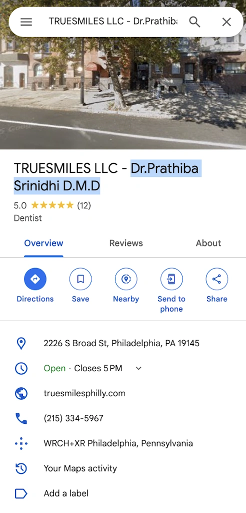 Truesmiles Family & Cosmetic Dentistry: Prathiba Srinidhi DMD - Professional dental clinic exterior with modern facilities
