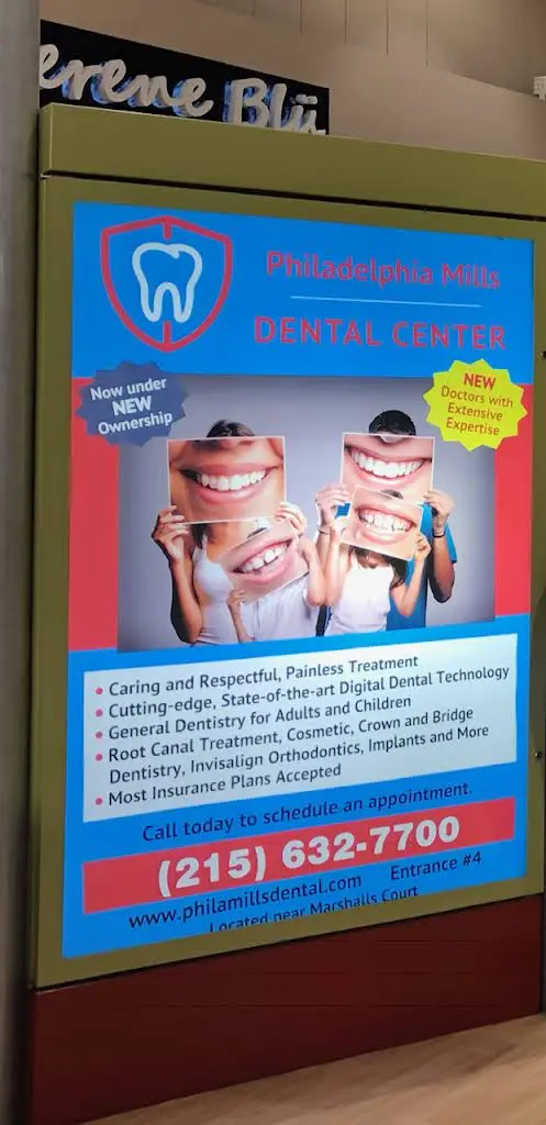 Philadelphia Mills Dental Center - Professional dental clinic exterior with modern facilities