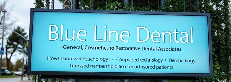 Blue Line Dental - Professional dental clinic exterior with modern facilities