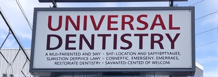 Universal Dentistry - Professional dental clinic exterior with modern facilities