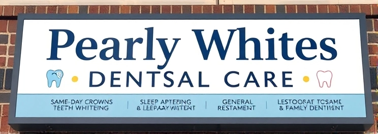 Pearly Whites Dental Care - Professional dental clinic exterior with modern facilities