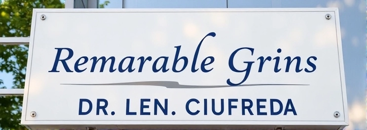 Remarkable Grins - Dr. Len Ciuffreda - Professional dental clinic exterior with modern facilities