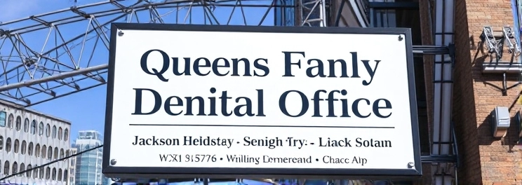 Queens Family Dental Office - Professional dental clinic exterior with modern facilities