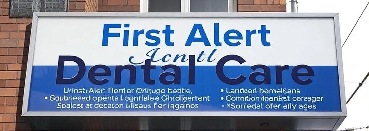 First Alert Dental Care - Professional dental clinic exterior with modern facilities